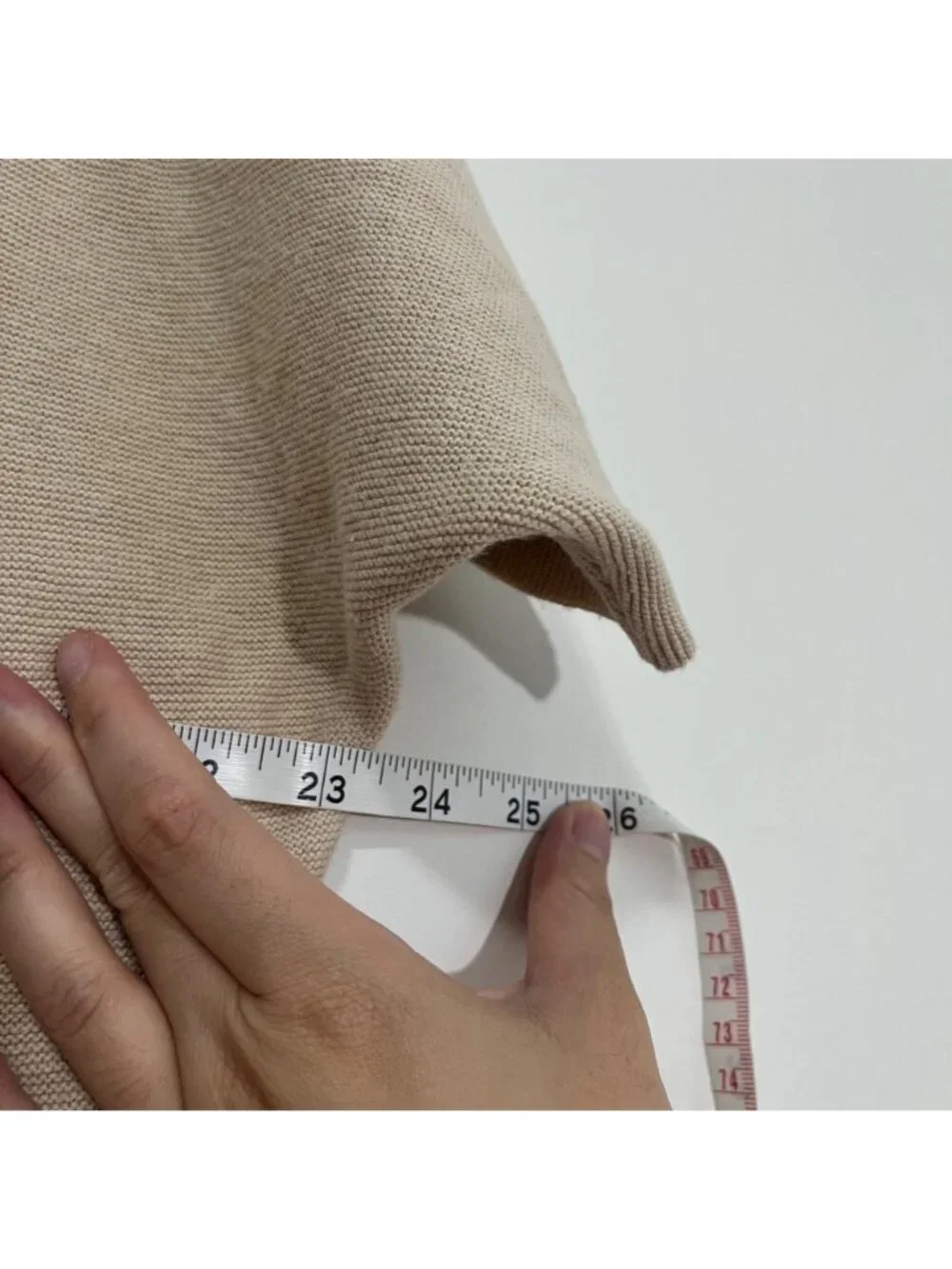 Quince Lightweight Cotton Cashmere Link-Stitch Dolman Sweater L Heather Oatmeal